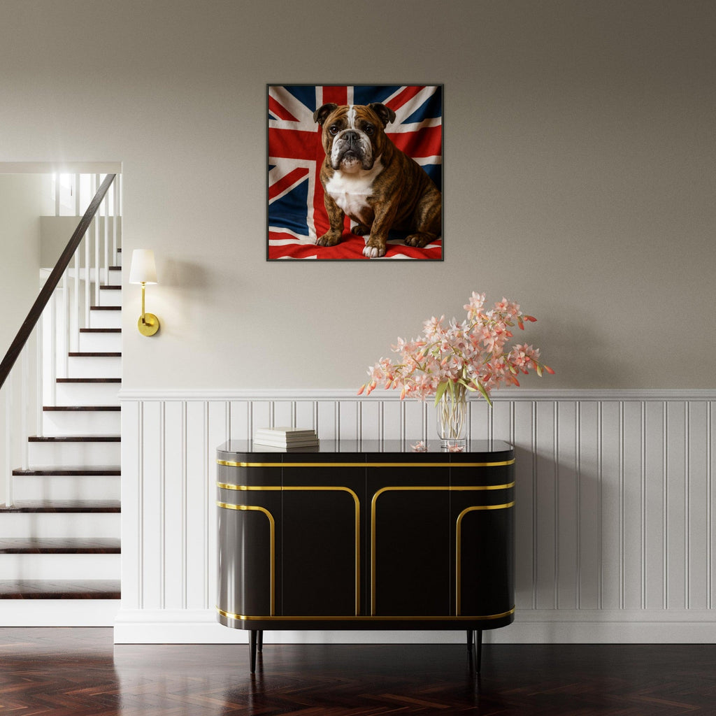 British Bulldog Framed Poster - Classic Tradition & Proud History - Art for Dog Lovers - YookayDesigns.com