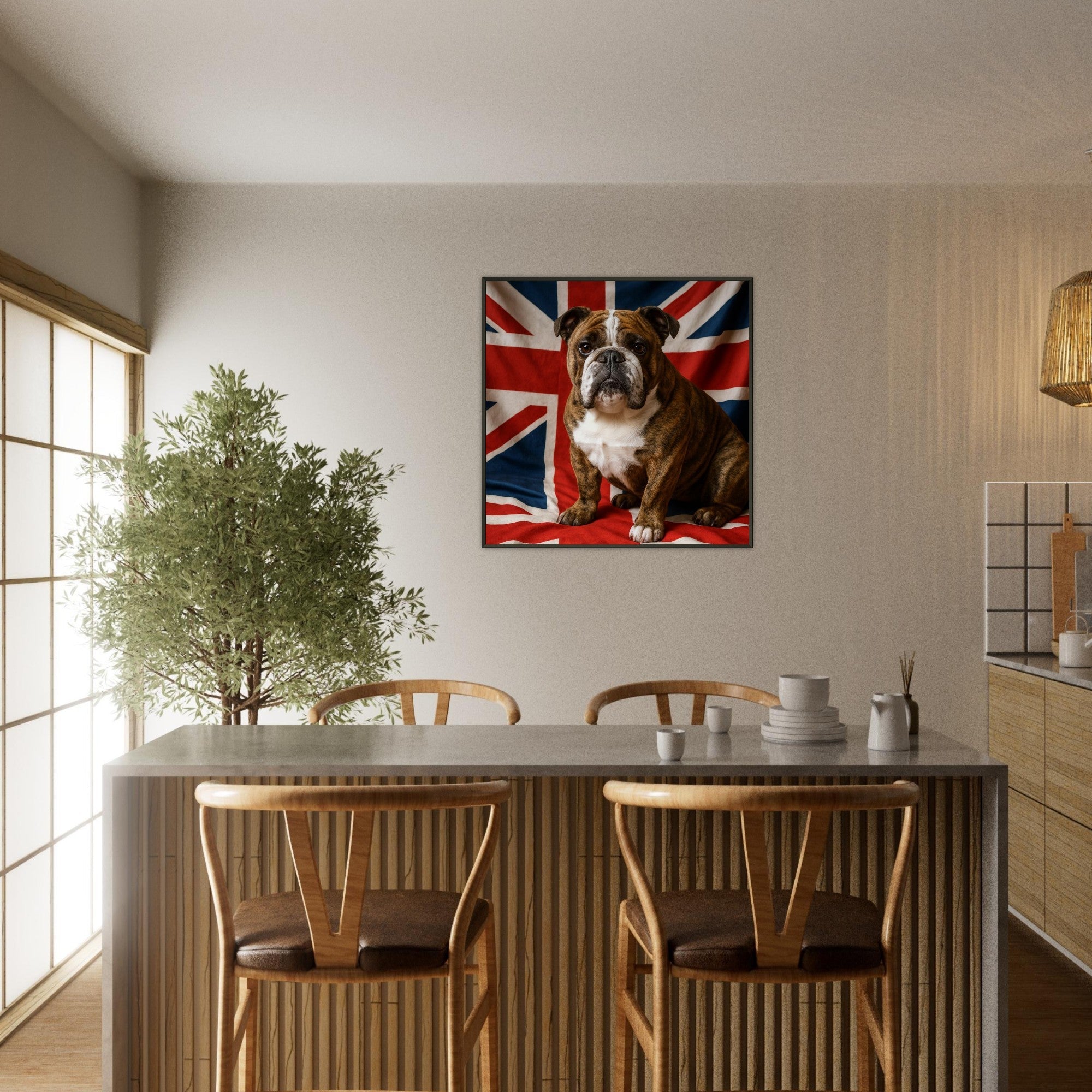 British Bulldog Framed Poster - Classic Tradition & Proud History - Art for Dog Lovers - YookayDesigns.com