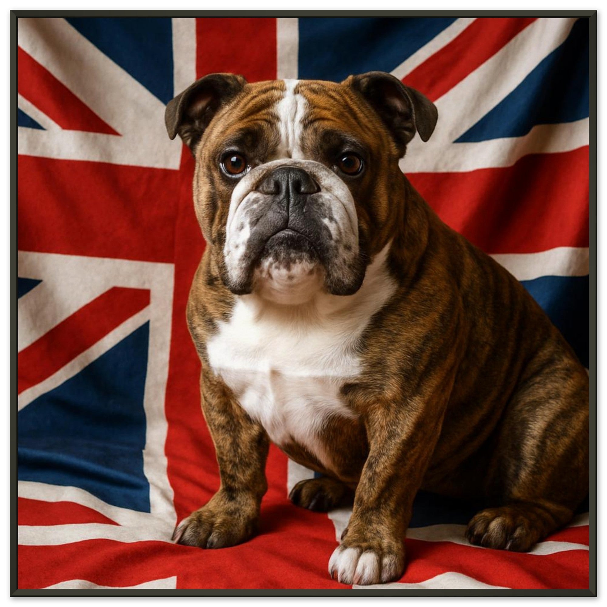 British Bulldog Framed Poster - Classic Tradition & Proud History - Art for Dog Lovers - YookayDesigns.com