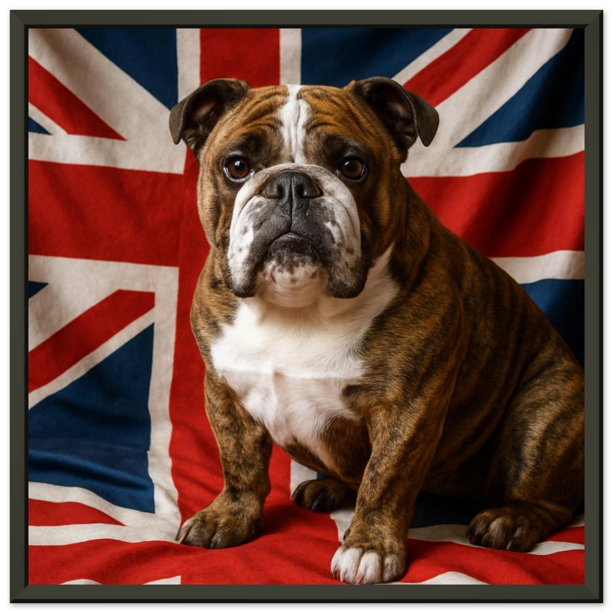 British Bulldog Framed Poster - Classic Tradition & Proud History - Art for Dog Lovers - YookayDesigns.com