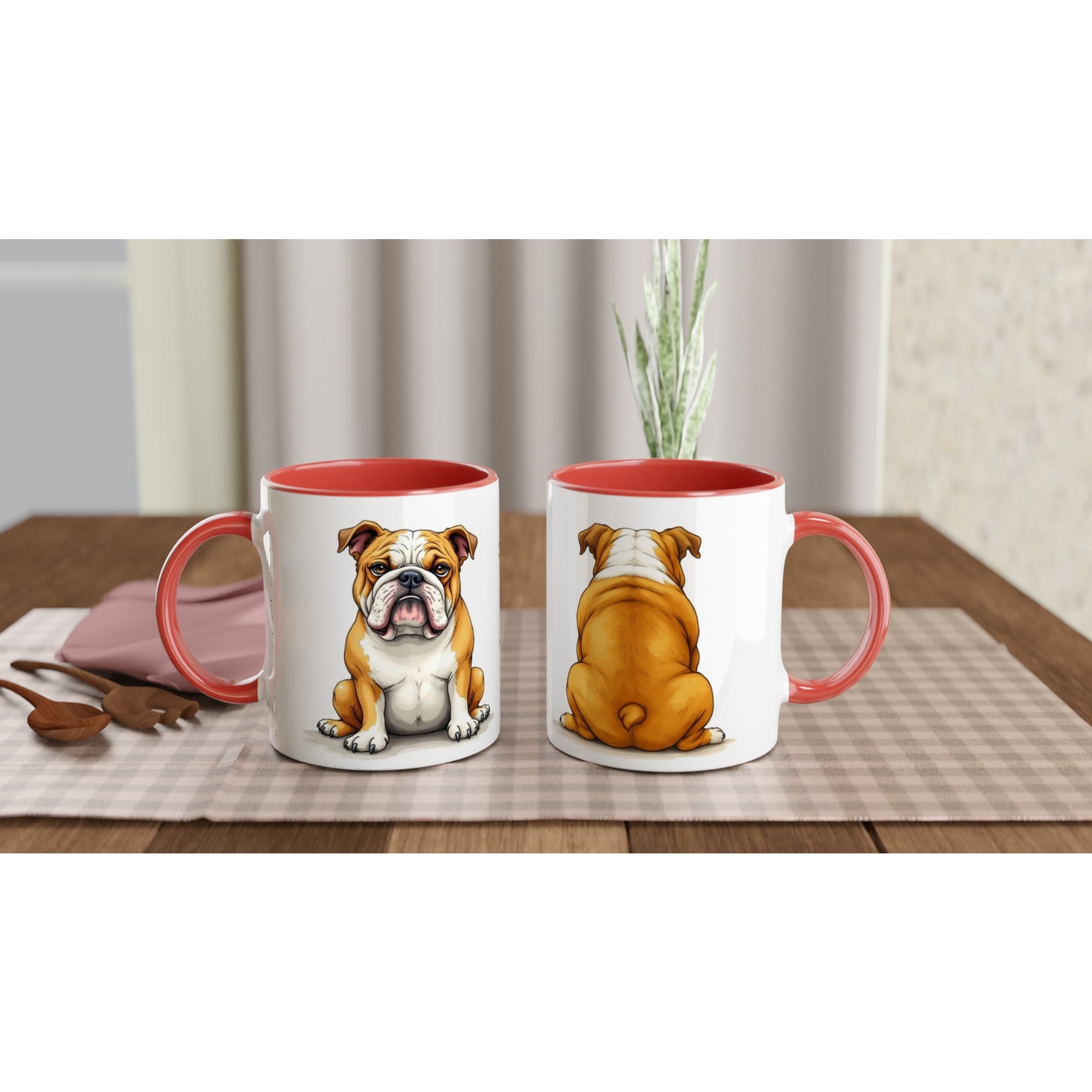 Bulldog Mug – Unique Front & Back Design – Gift for Bulldog Owner – Dog Lover Mug UK Dispatch - YookayDesigns.com