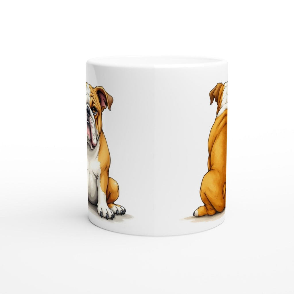 Bulldog Mug – Unique Front & Back Design – Gift for Bulldog Owner – Dog Lover Mug UK Dispatch - YookayDesigns.com