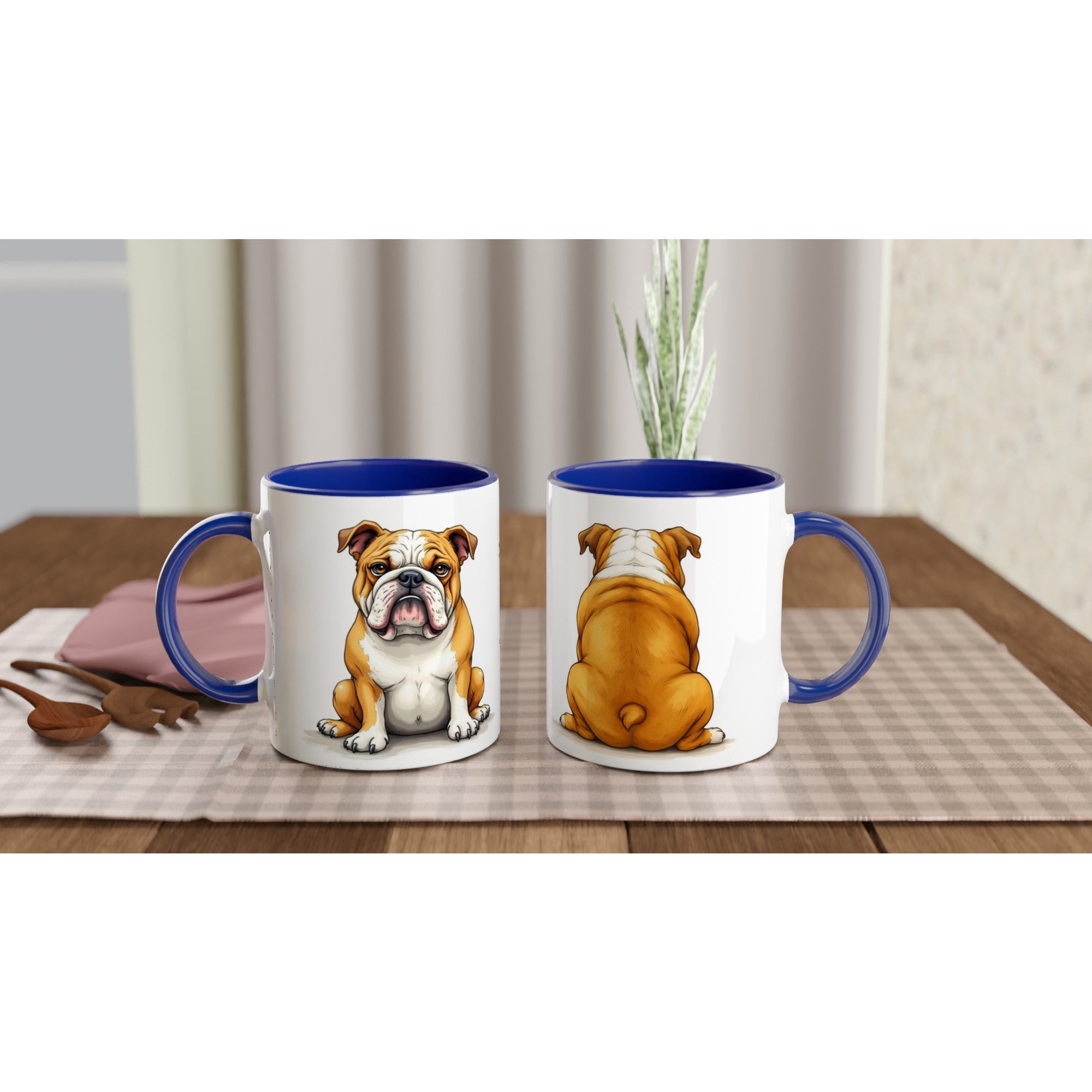 Bulldog Mug – Unique Front & Back Design – Gift for Bulldog Owner – Dog Lover Mug UK Dispatch - YookayDesigns.com