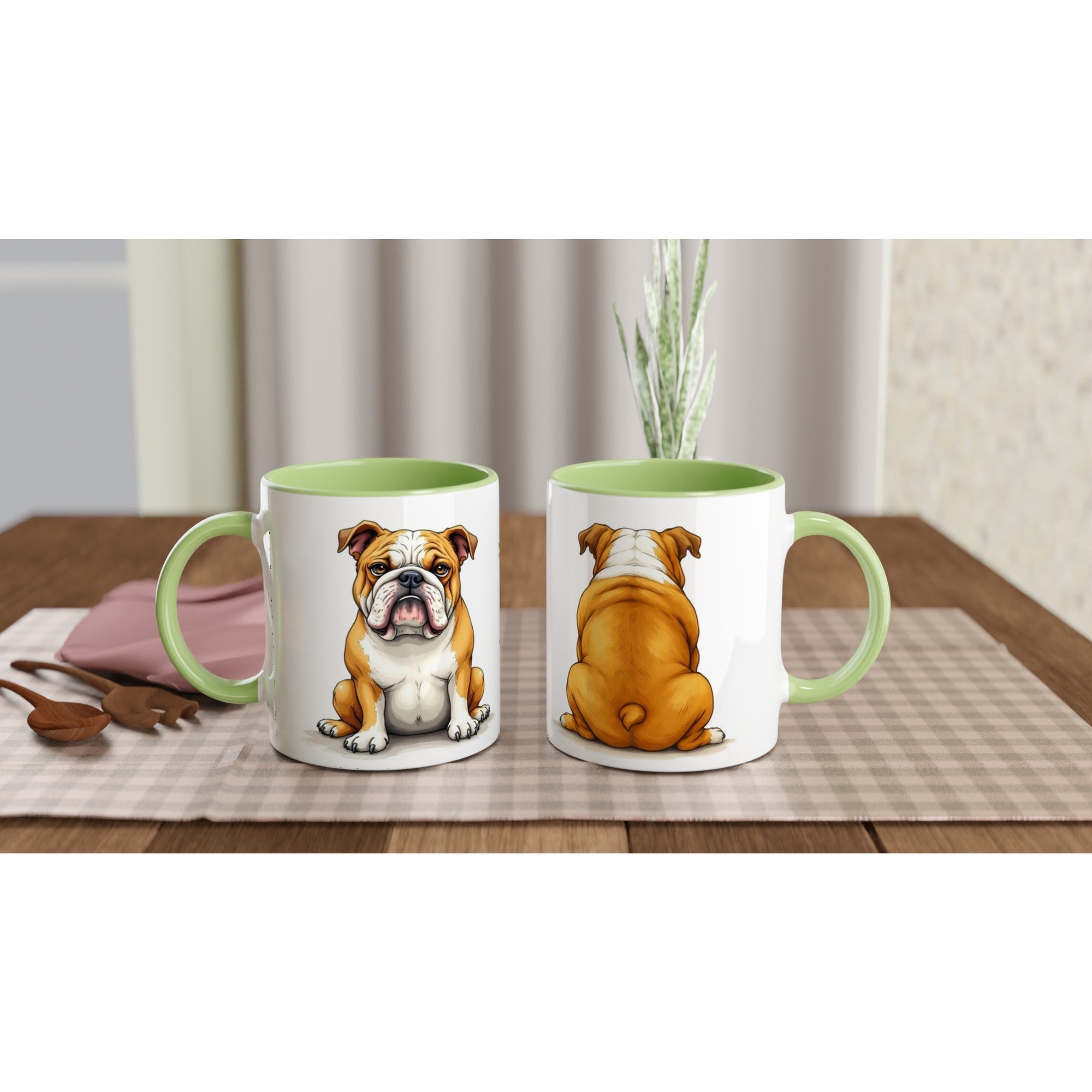 Bulldog Mug – Unique Front & Back Design – Gift for Bulldog Owner – Dog Lover Mug UK Dispatch - YookayDesigns.com