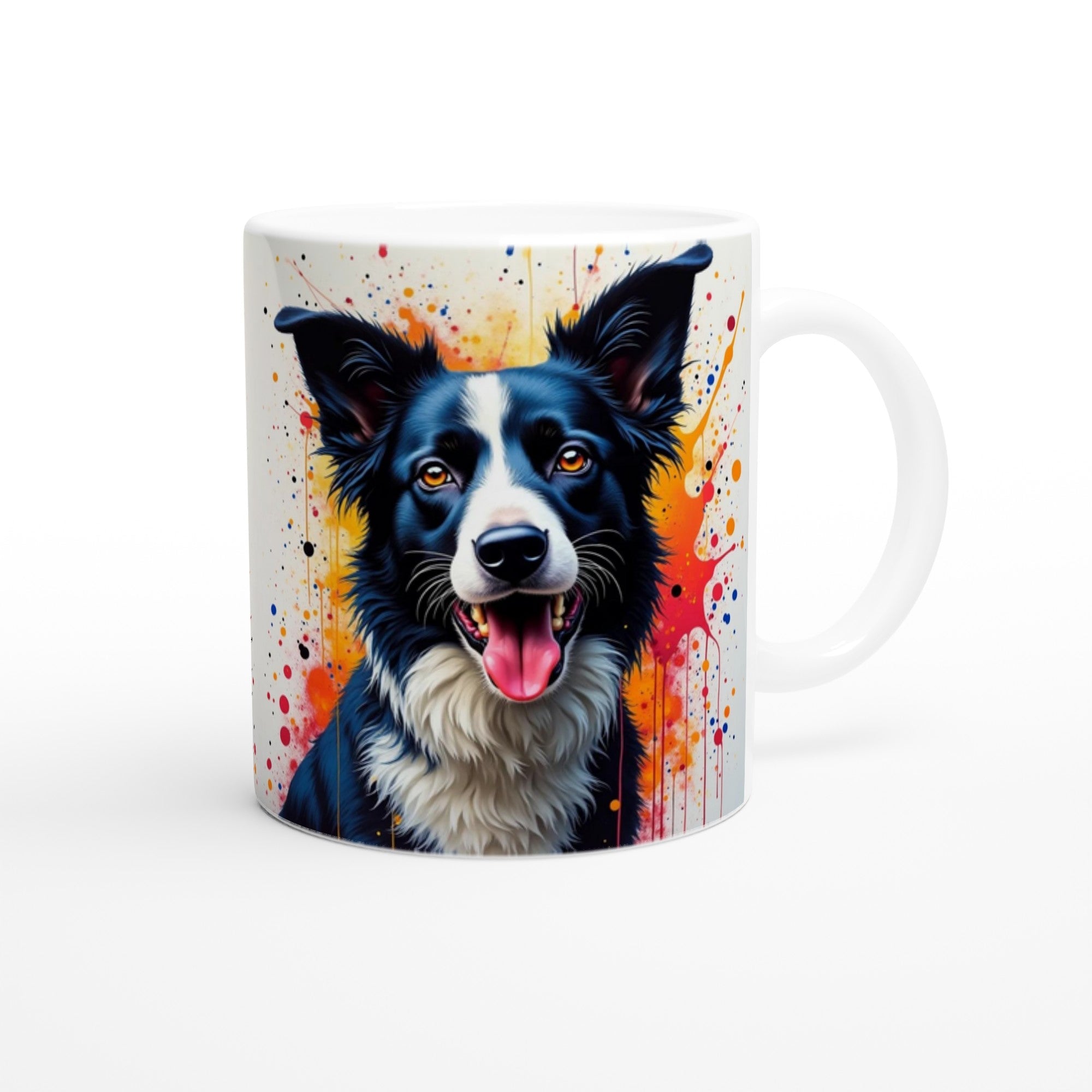 Charming Border Collie Coffee Mug | Colorful Design for Dog Lovers | Dishwasher & Microwave Safe - YookayDesigns.com