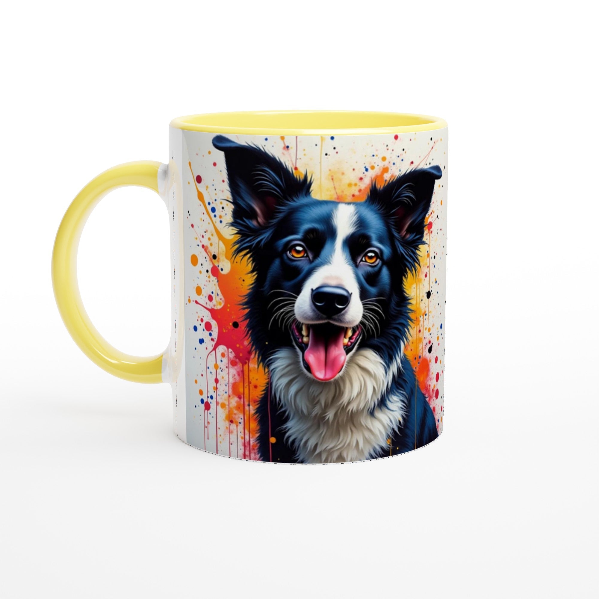 Charming Border Collie Coffee Mug | Colorful Design for Dog Lovers | Dishwasher & Microwave Safe - YookayDesigns.com