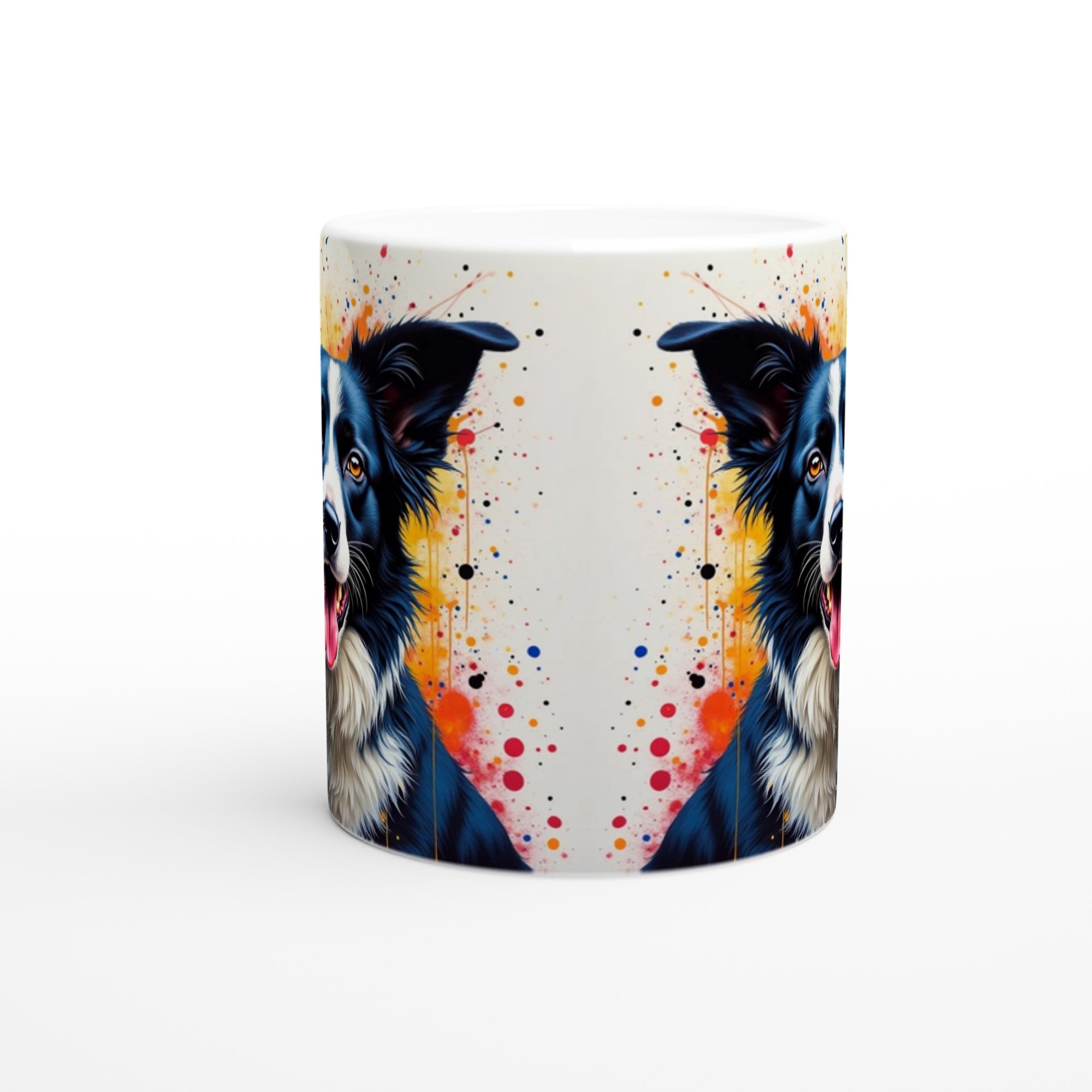 Charming Border Collie Coffee Mug | Colorful Design for Dog Lovers | Dishwasher & Microwave Safe - YookayDesigns.com
