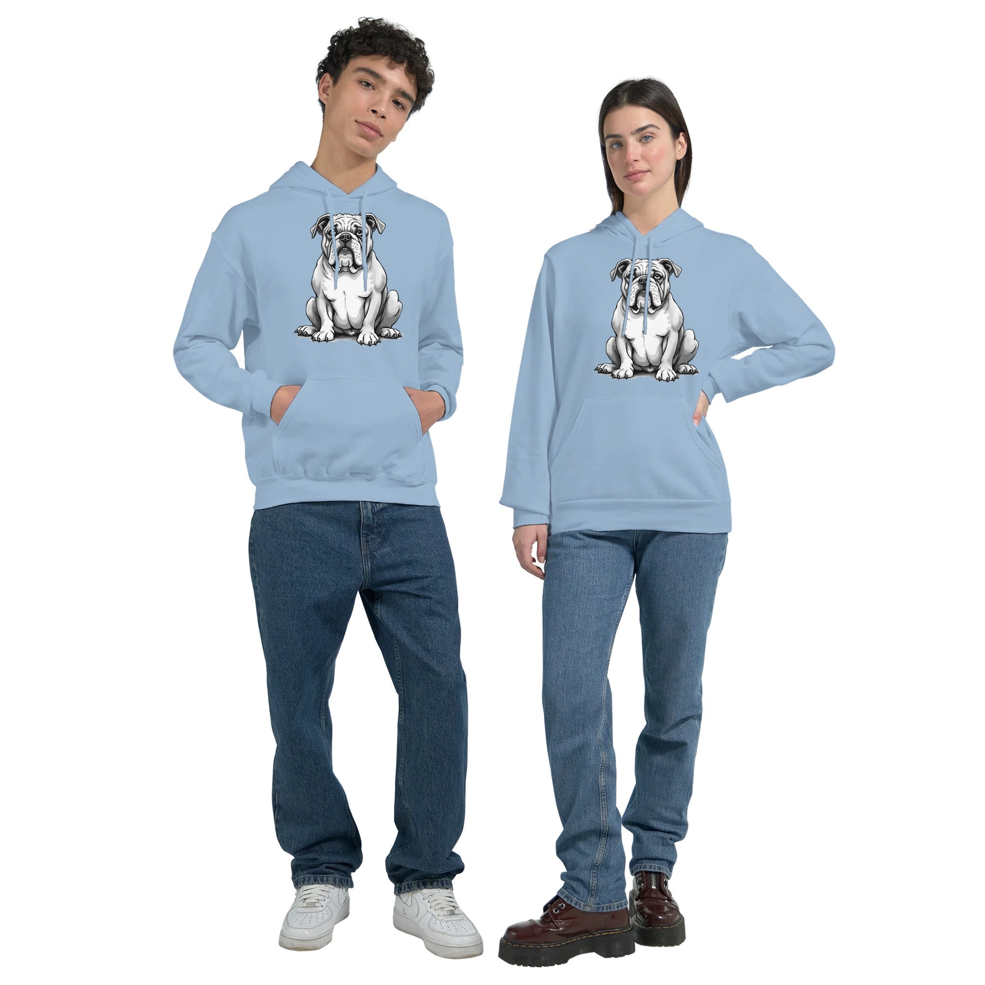 Unique Bulldog Hoodie - Unisex Dog Lover Gift - Soft Cotton Blend Fashion Item - YookayDesigns.com