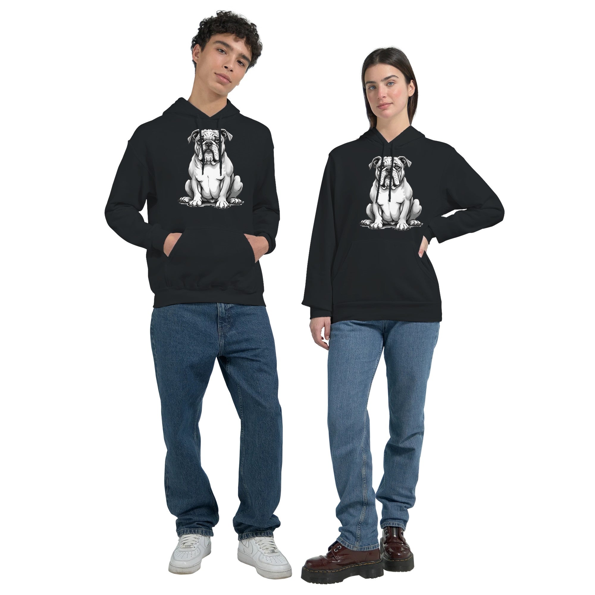 Unique Bulldog Hoodie - Unisex Dog Lover Gift - Soft Cotton Blend Fashion Item - YookayDesigns.com